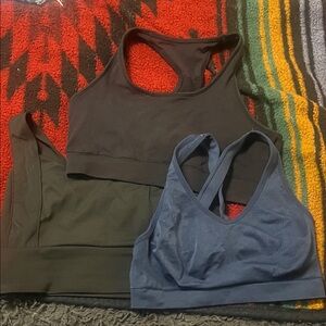 Black and Blue Sports Bras